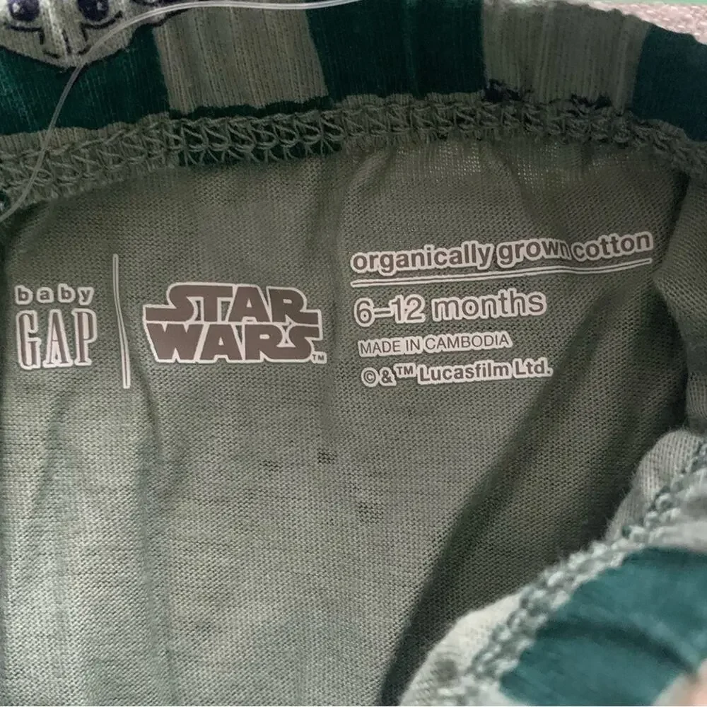 NWT Baby Gap Star Wars Baby Grogu Bodysuit and Pull on Pants in Gasoline Green